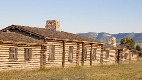 Reconstructed barracks at the 1865 Fort Casper, now a museum 