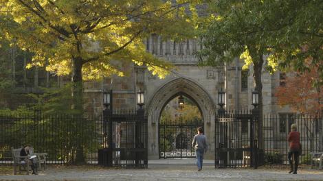 On the campus of Yale, an Ivy League research university founded in 1701