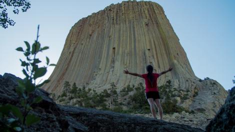 Taking in the immensity of Devils Tower National Monument