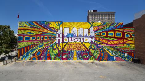 Mural by graffiti artist Gonzo247 in Market Square Park