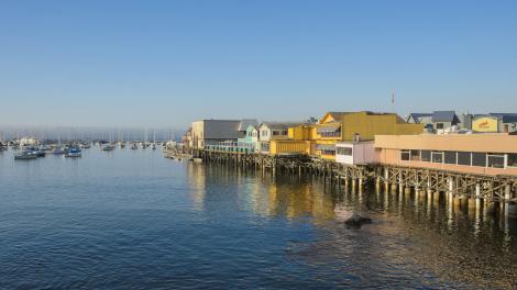 The waterfront Fisherman's Wharf in Monterey, California