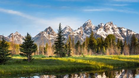 Stunning mountain views in Grand Teton National Park, Wyoming