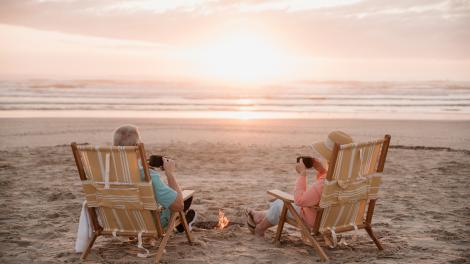 Enjoying a beautiful sunrise at Padre Island National Seashore