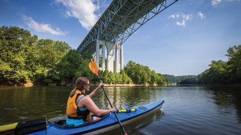 Kayaking on the Kentucky River just outside town