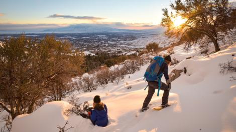 Snowshoeing in Park City, Utah