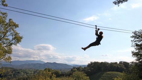 Zip lining is another great way to experience the Great Smoky Mountains