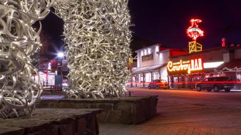 ワイオミング州ジャクソンホールの夜景
