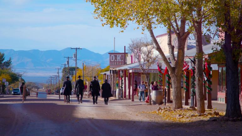 Intérpretes del Viejo Oeste en las calles de Tombstone, Arizona