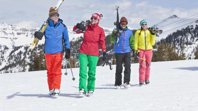 Geared up for a day of skiing in Telluride, Colorado