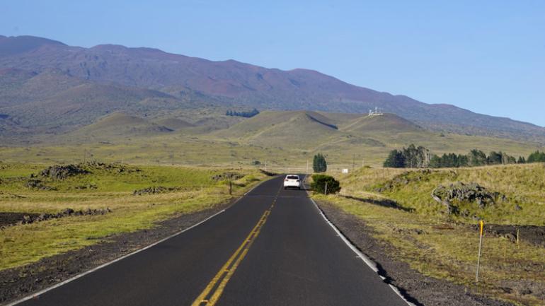 Road trip heading to the top of the Maunakea volcano Road trip heading to the top of the Maunakea volcano