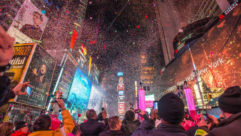时代广场的跨年庆典 时代广场的跨年庆典