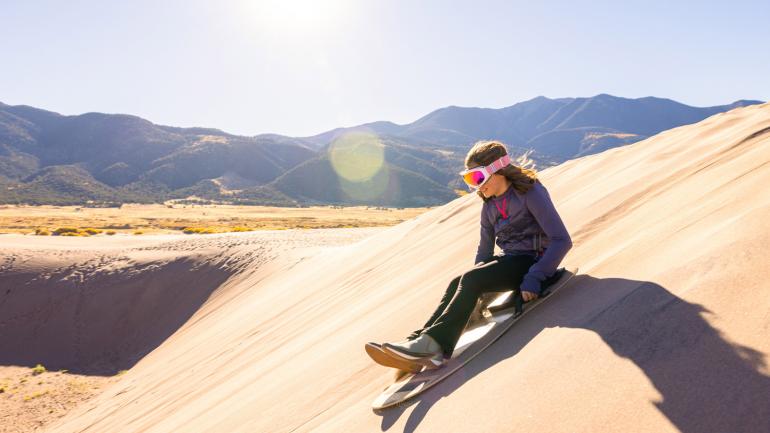 Exploring the terrain at Great Sand Dunes National Park