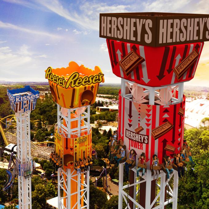 在宾夕法尼亚州赫尔希的好时公园 (Hersheypark) 体验惊险刺激的高空游乐设施 在宾夕法尼亚州赫尔希的好时公园 (Hersheypark) 体验惊险刺激的高空游乐设施