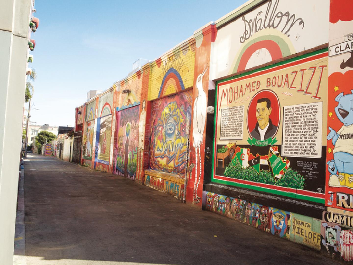 Mission District mural in San Francisco, California