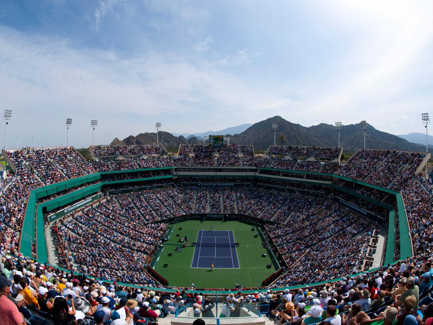 Aerial view of BNP Paribas Open Stadium