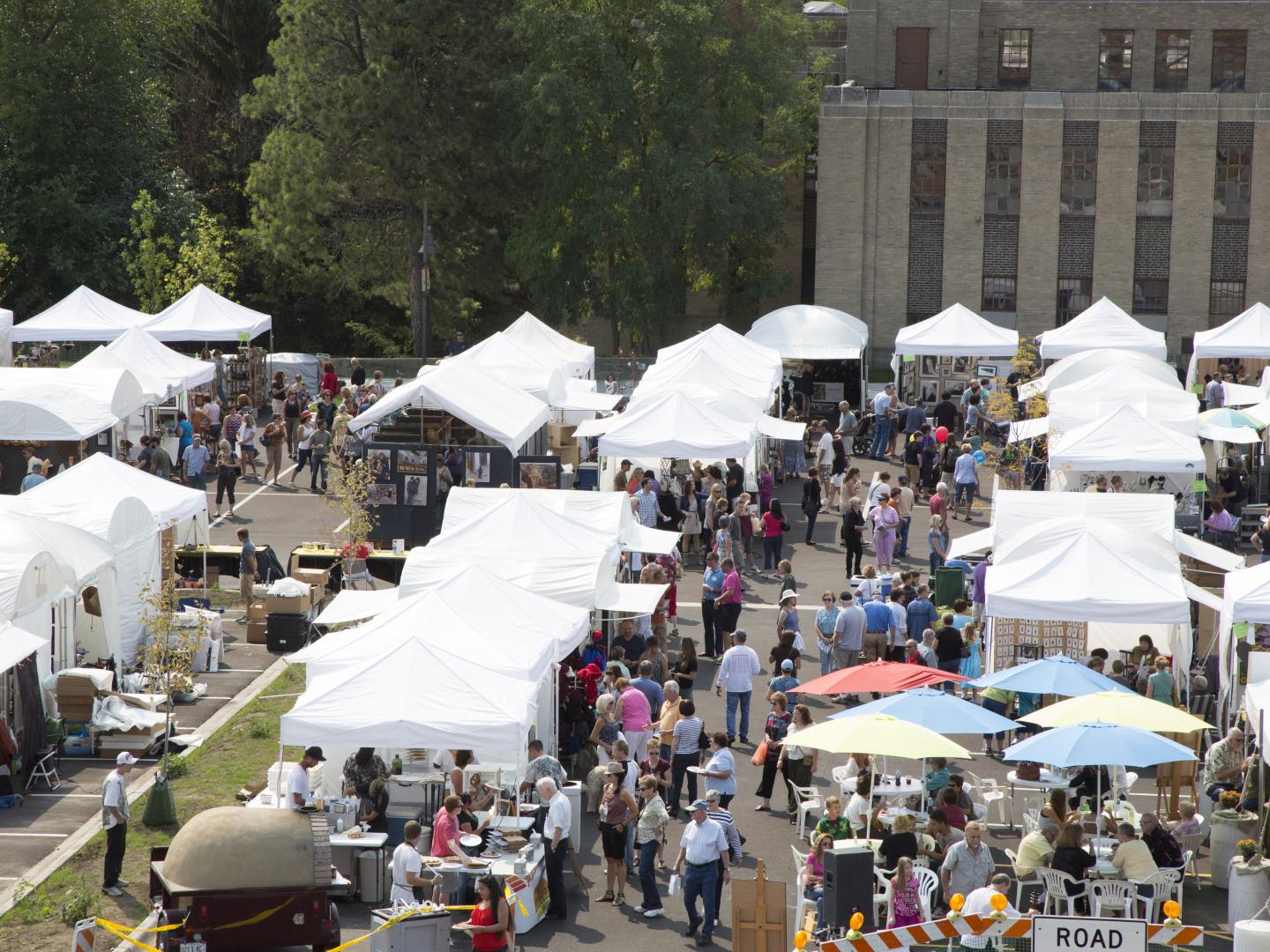 The many tents of the Greenwich Village Art Fair