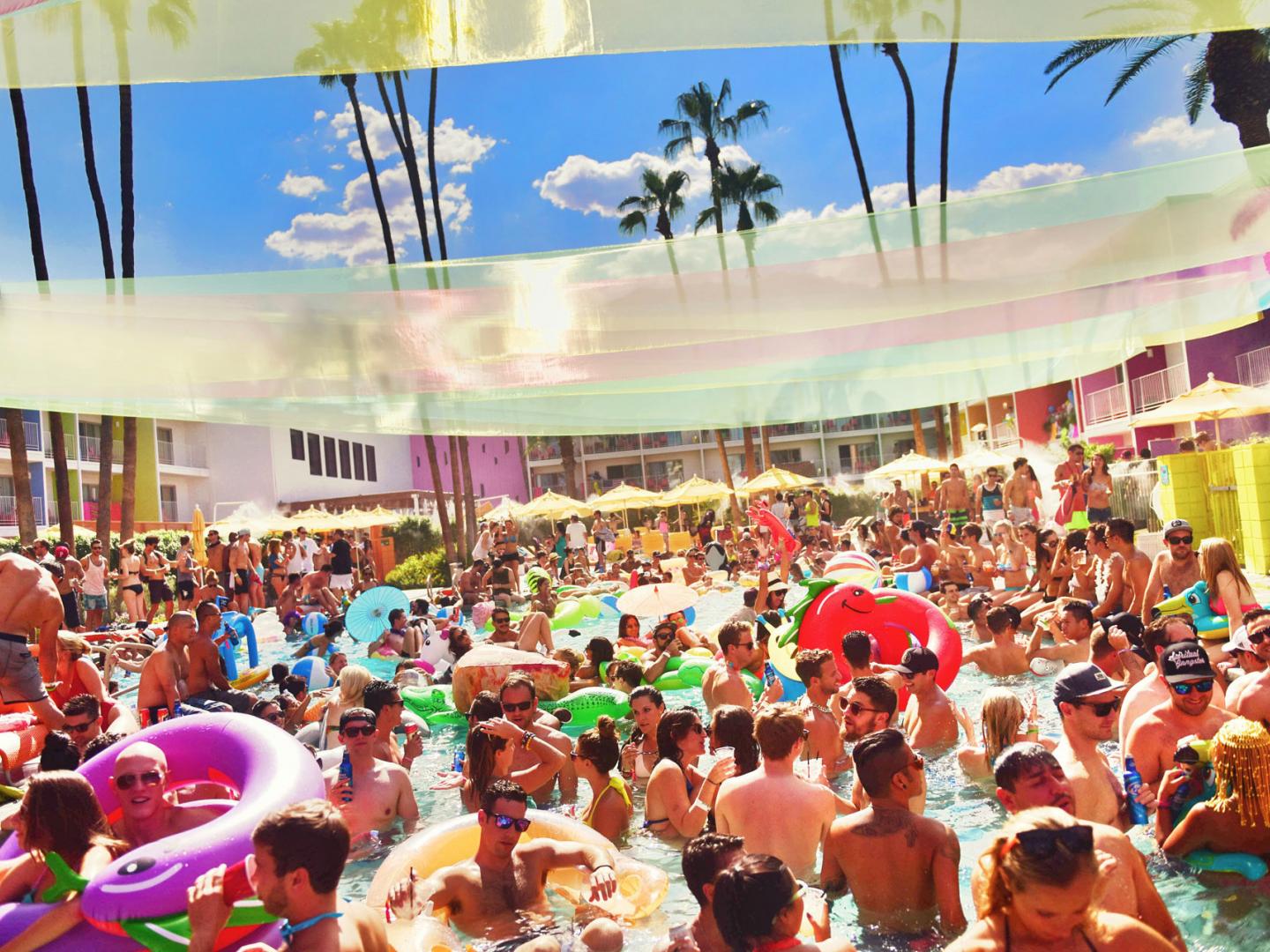 Revelers at Splash House annual music and fun festival