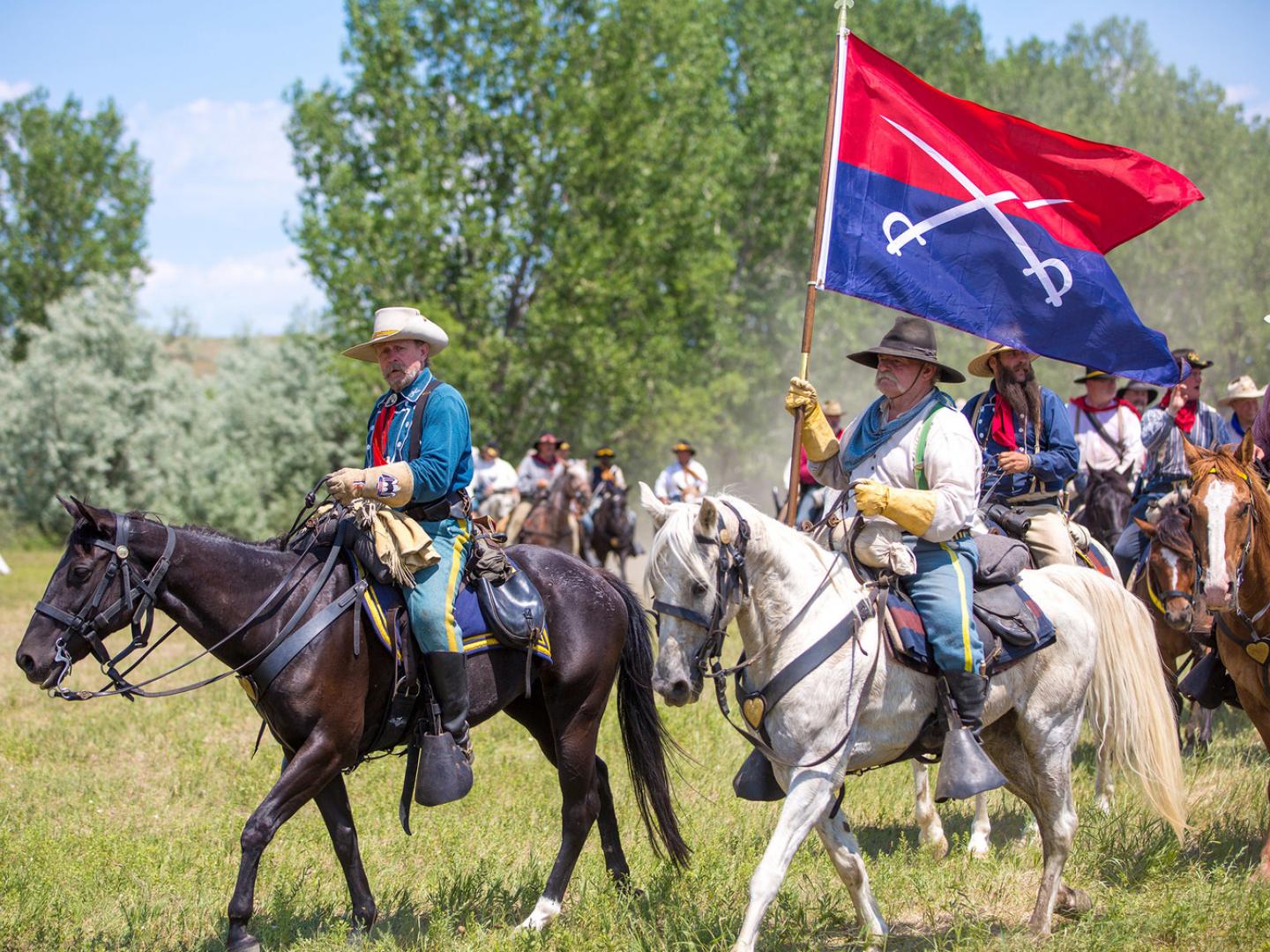 Reenacting the Battle of the Little Bighorn, also known as Custer’s Last Stand
