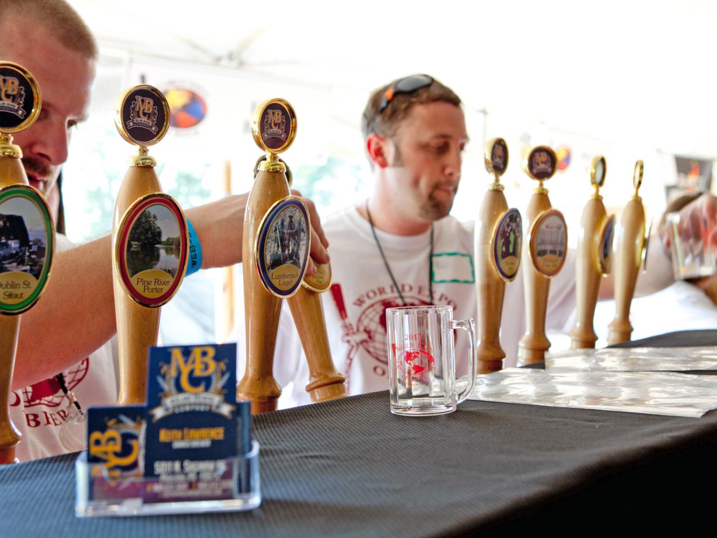 Sampling the diverse taps at the World Expo of Beer
