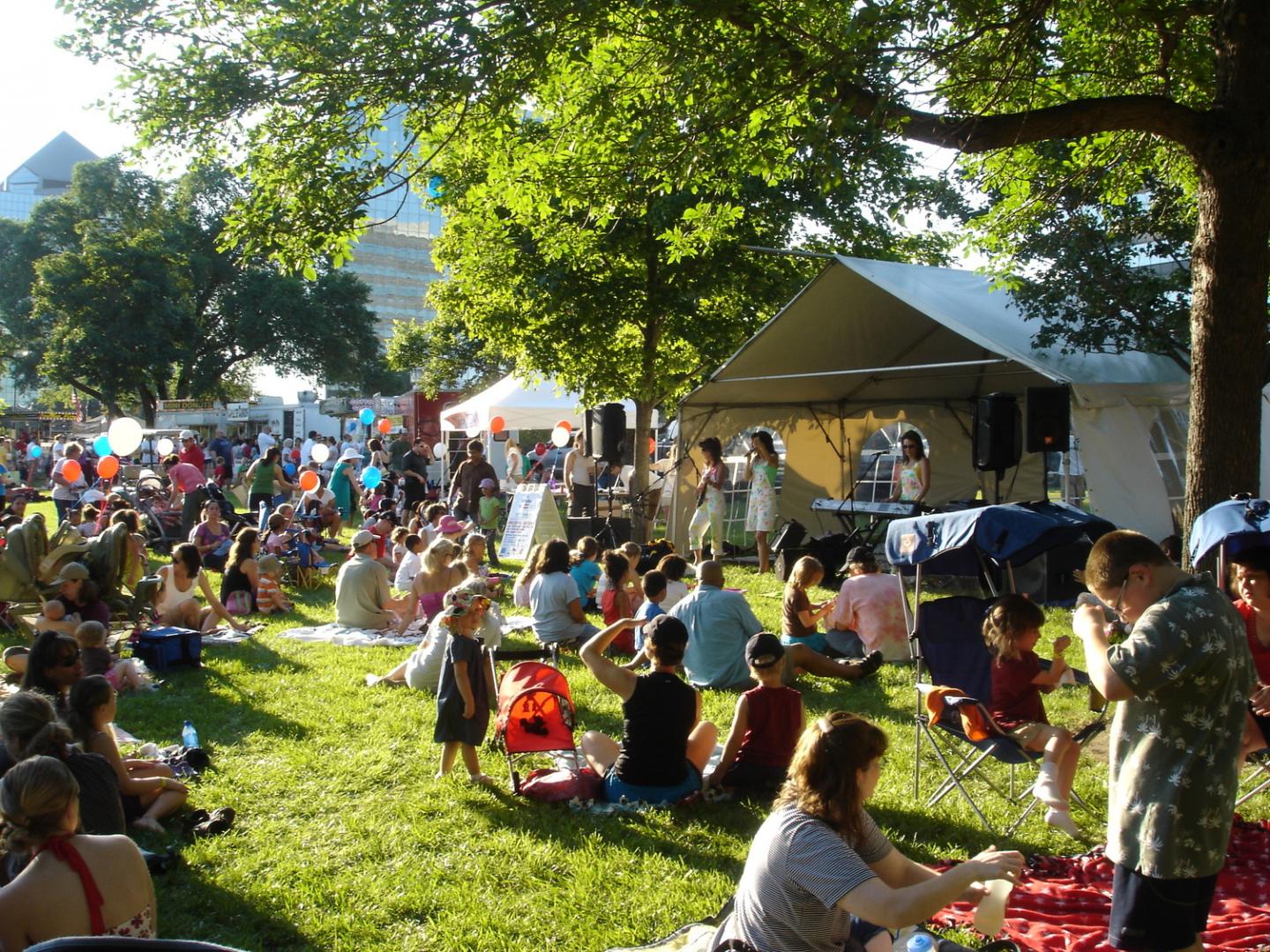Music and picnicking at Summer Fete