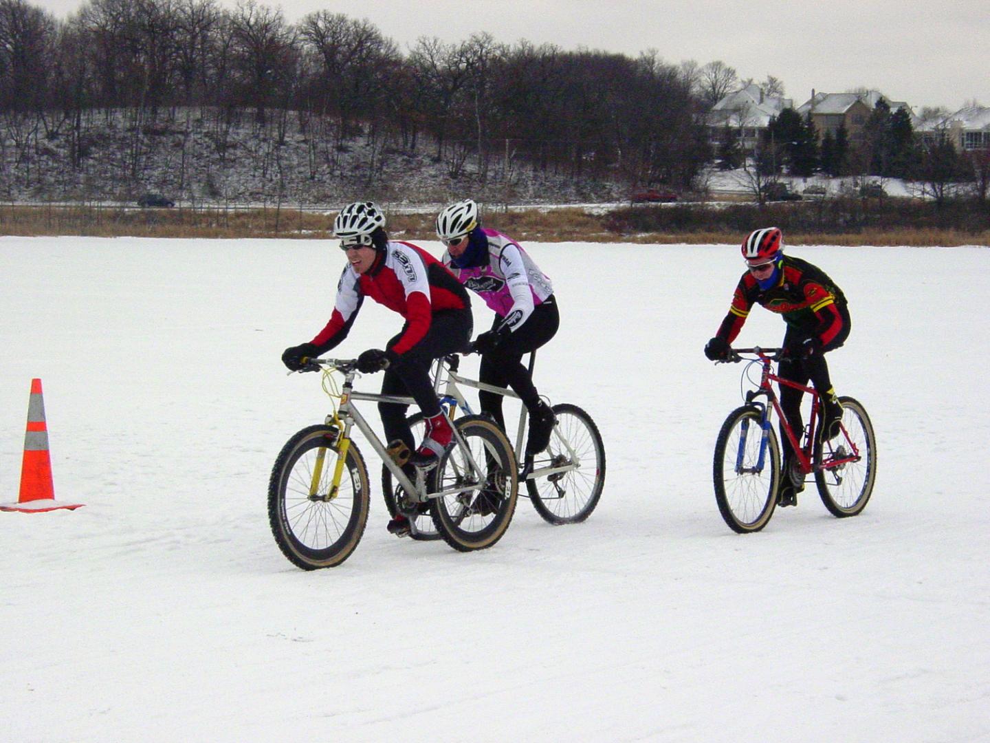 Cyclists compete during Winter Fete