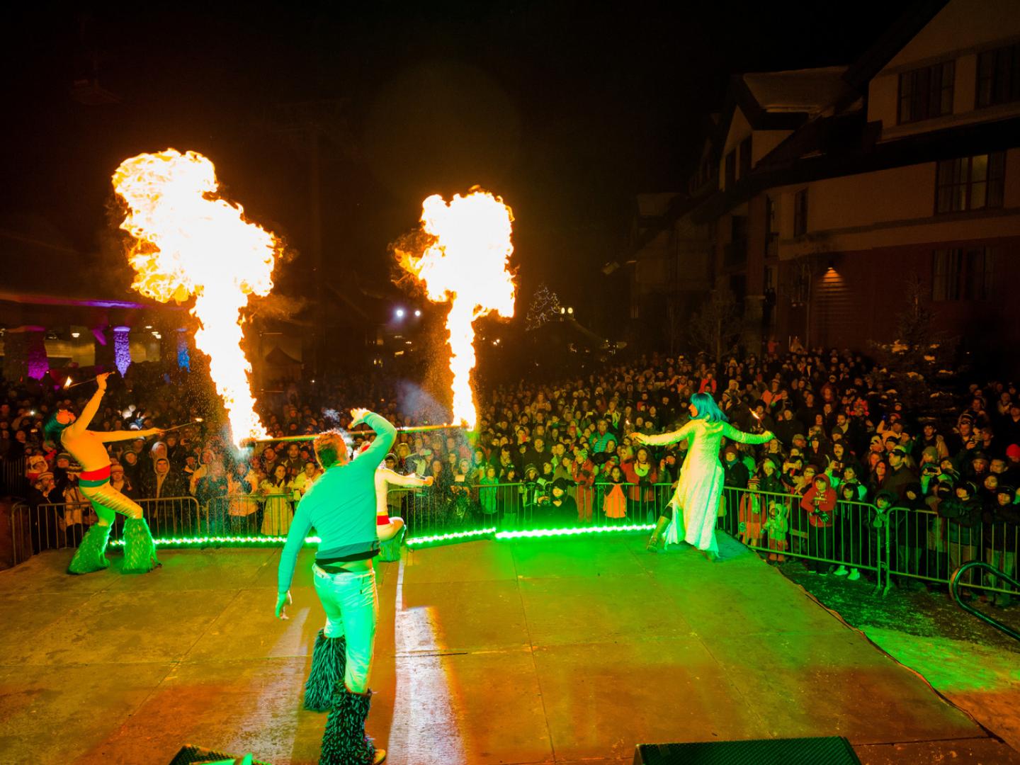 A little taste of the fire at Heavenly Holidays in the Heavenly Village