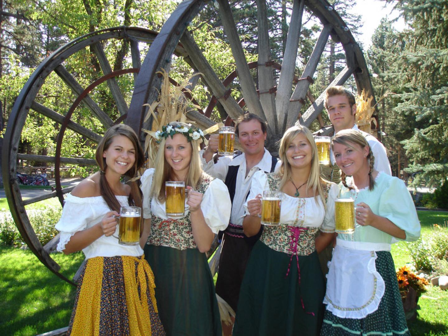 Smiling faces at Camp Richardson’s Oktoberfest