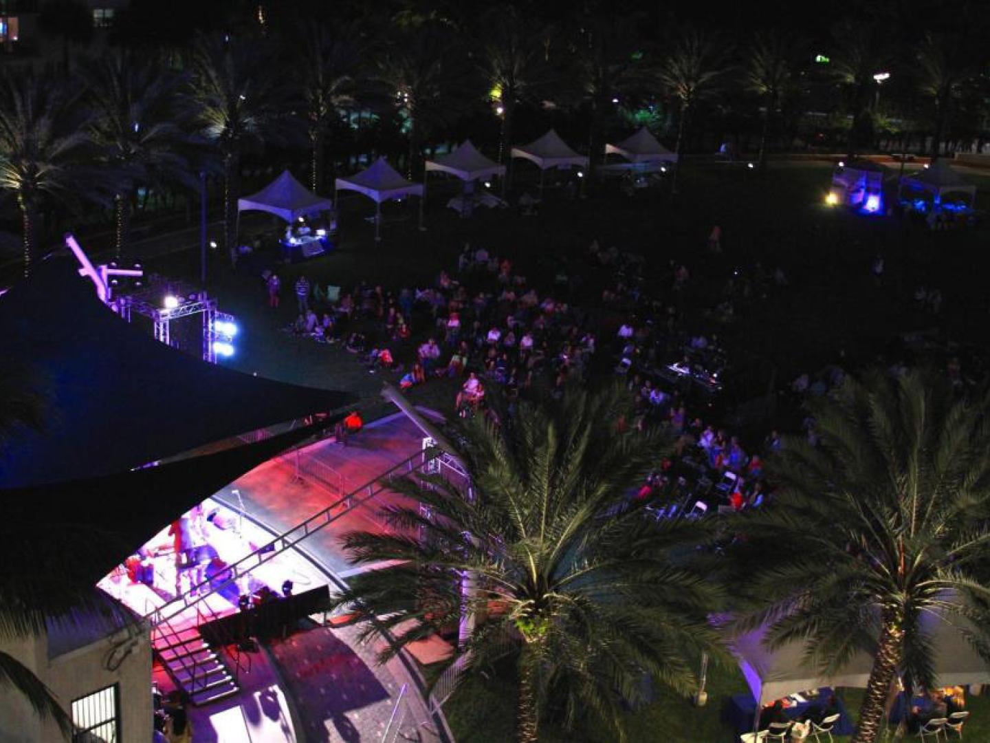 Sunny Isles Beach Jazz Fest under the stars at Gateway Park in Miami, Florida