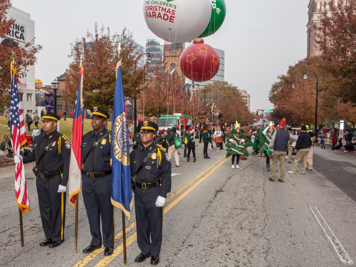 Part of the Atlanta Children’s Christmas Parade procession