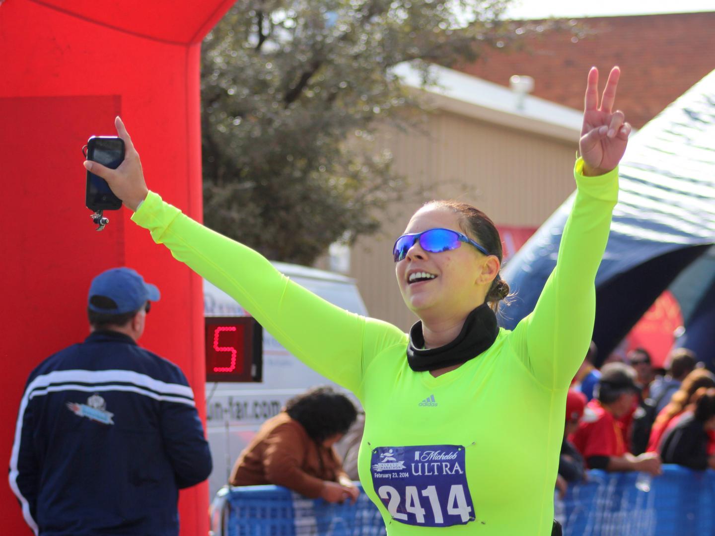 An El Paso Marathon finisher