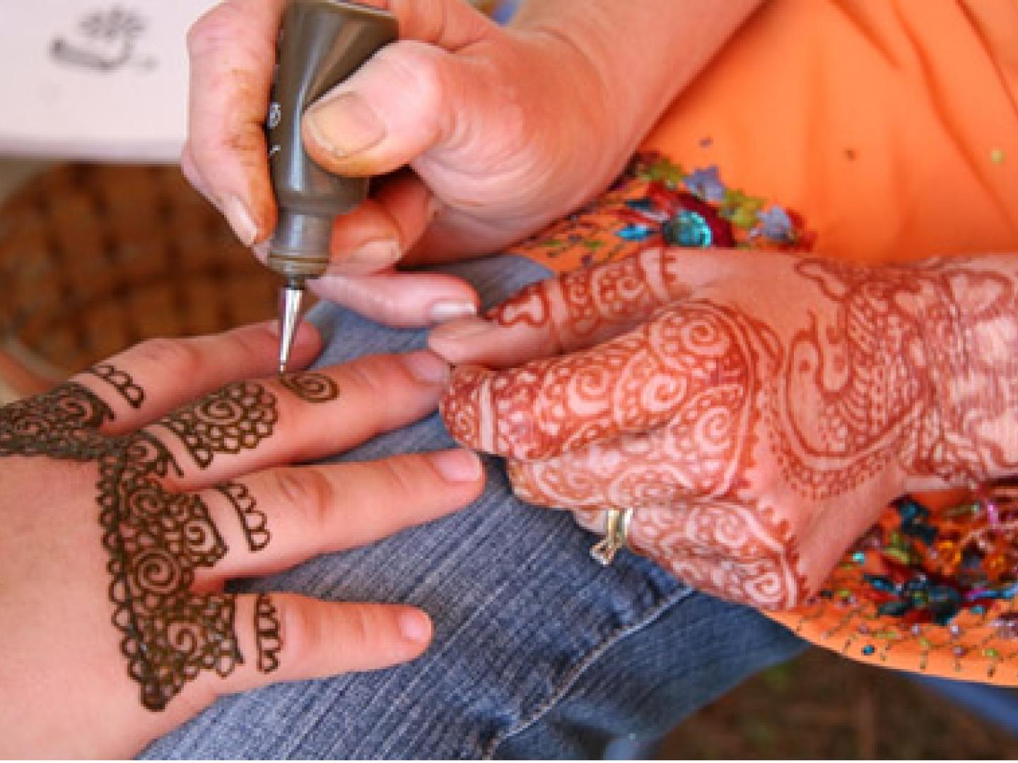 Henna demonstration during Indiafest on Florida’s Space Coast