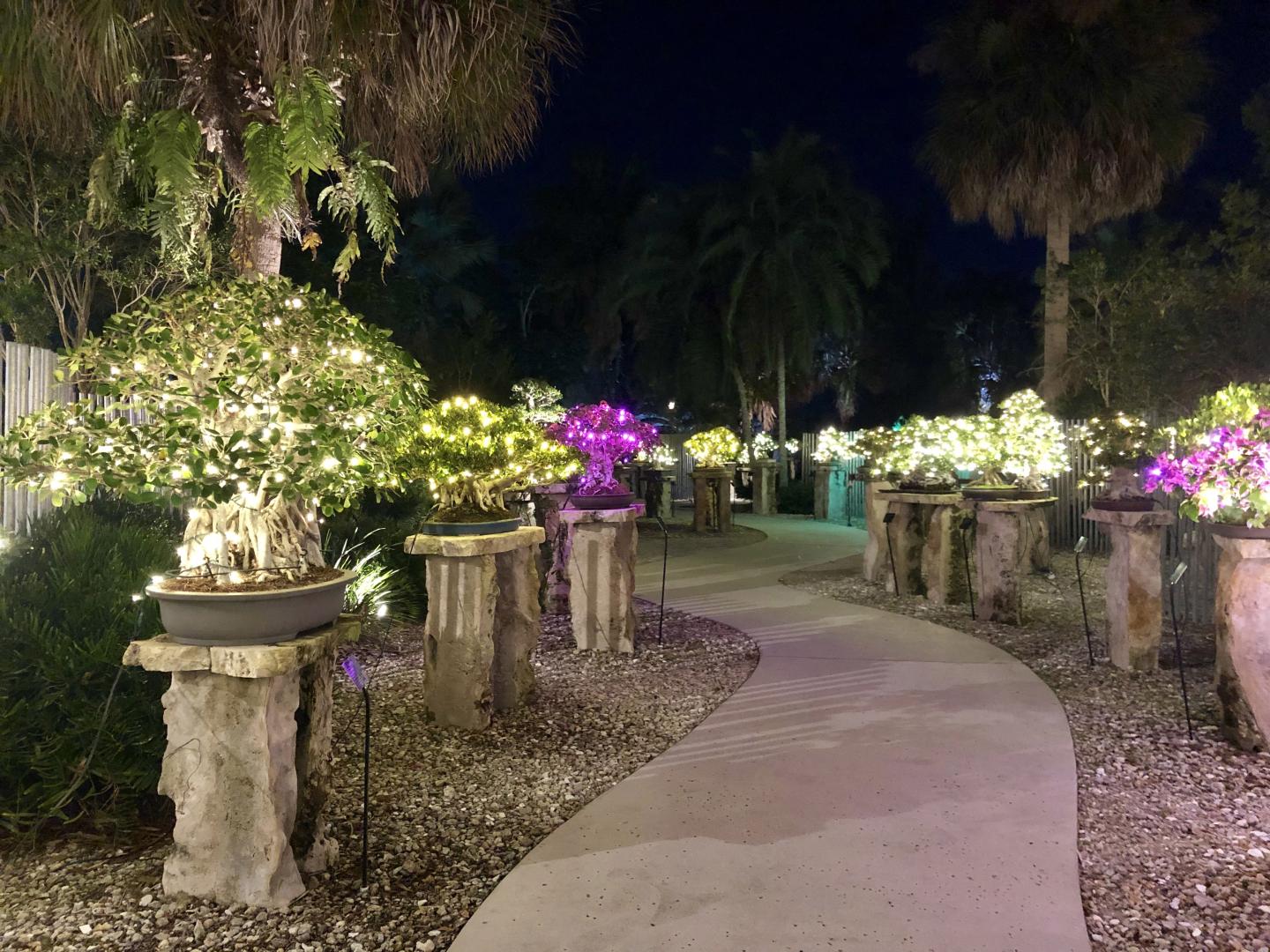 Lumières des jardins Heathcote Botanical Gardens à Fort Pierce, en Floride
