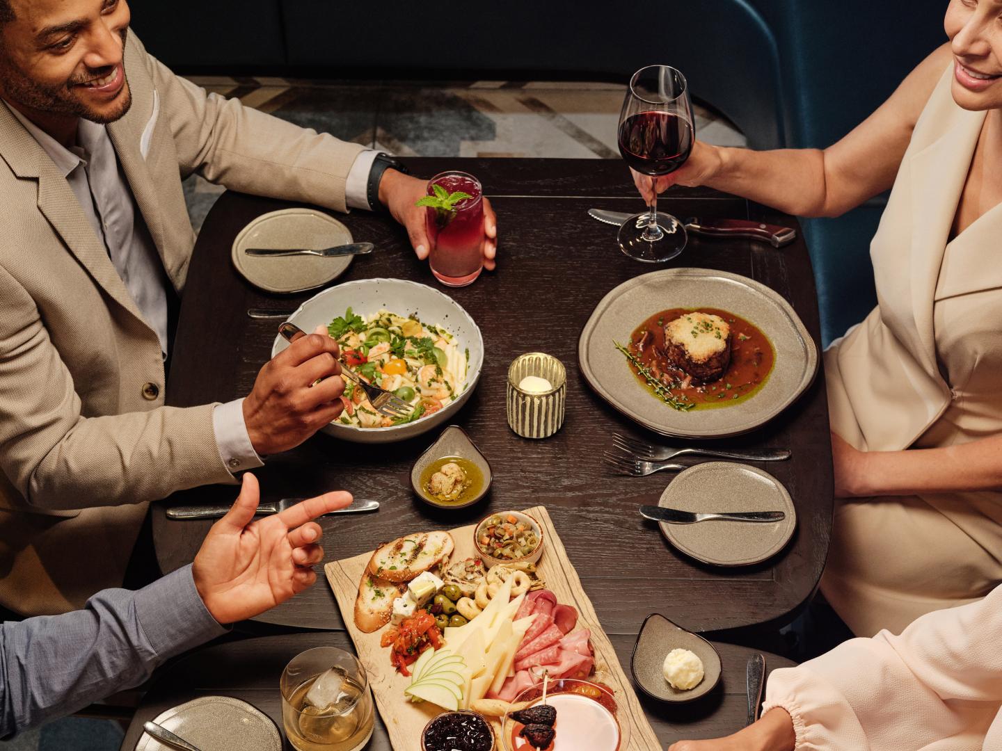 A spread of Italian dishes at Il Verdi in Atlantic City, New Jersey