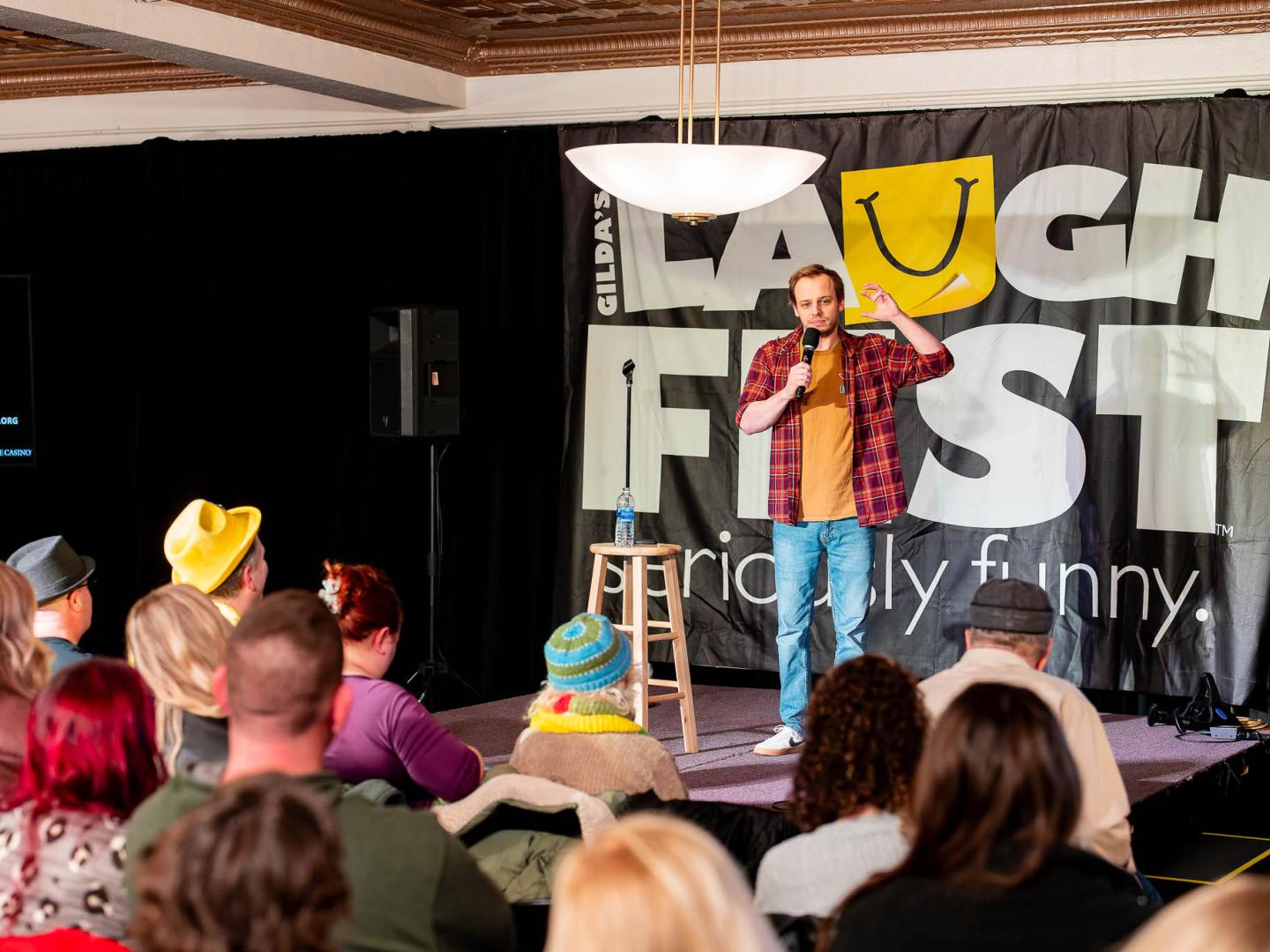Comedians onstage at Laugh Fest in Grand Rapids, Michigan 
