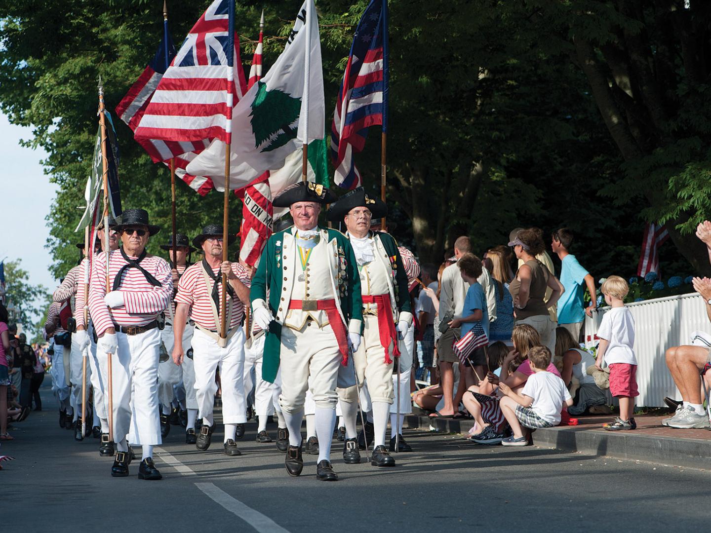 Desfile del Día de la Independencia en Edgartown, Massachusetts