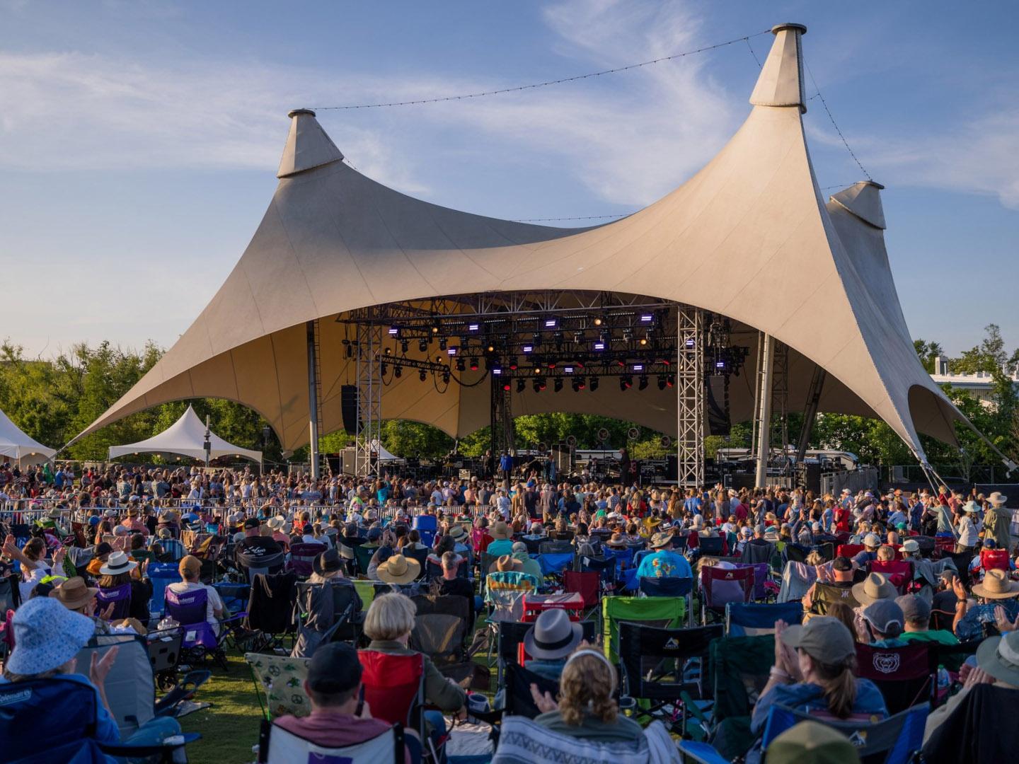 Live music at Freshgrass Bentonville festival in Bentonville, Arkansas