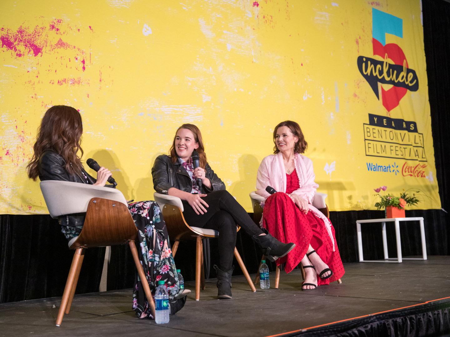 Panelists at the Bentonville Film Festival in Bentonville, Arkansas
