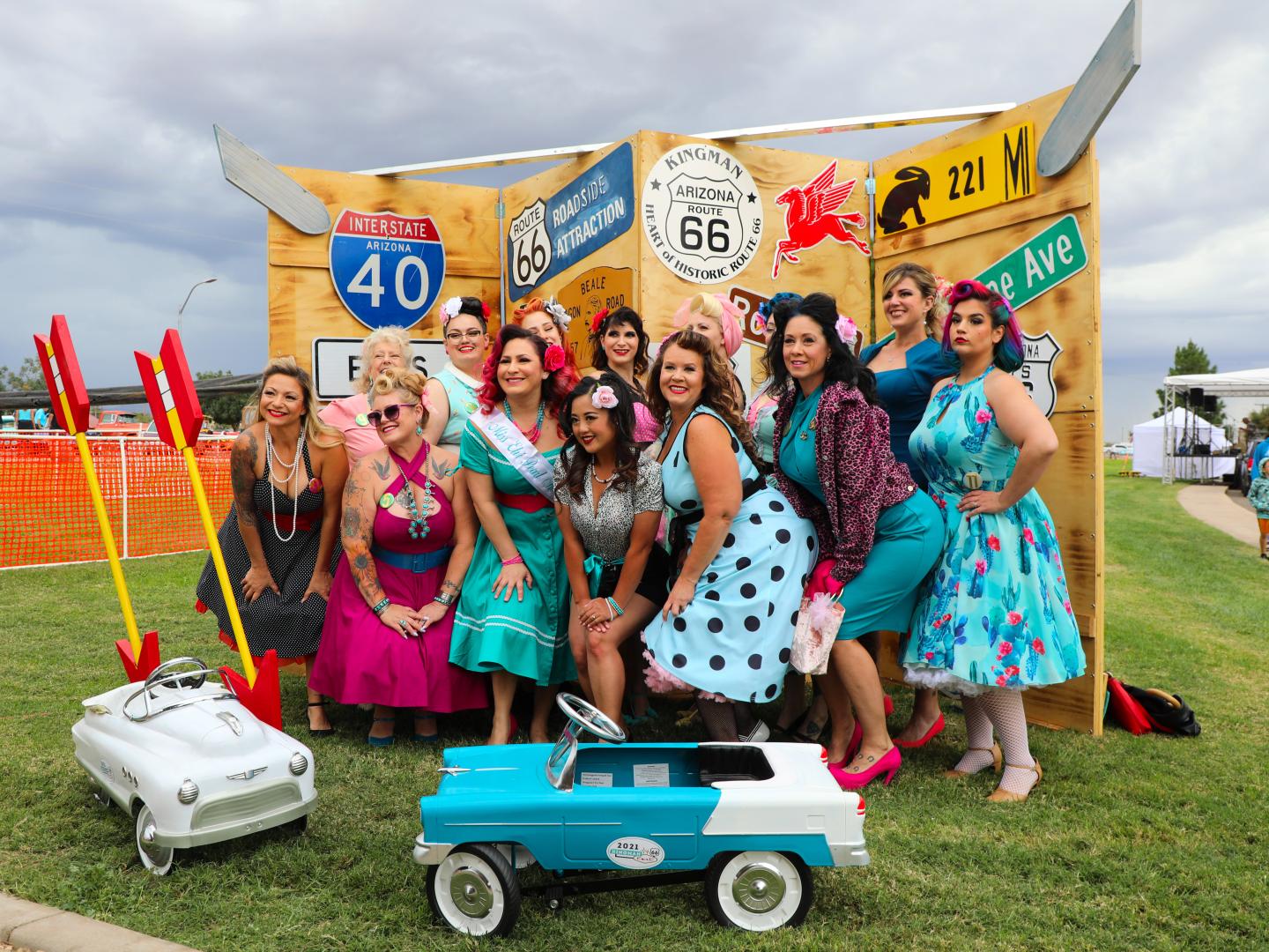 Asistentes al festival I ❤ Route 66 en Kingman, Arizona