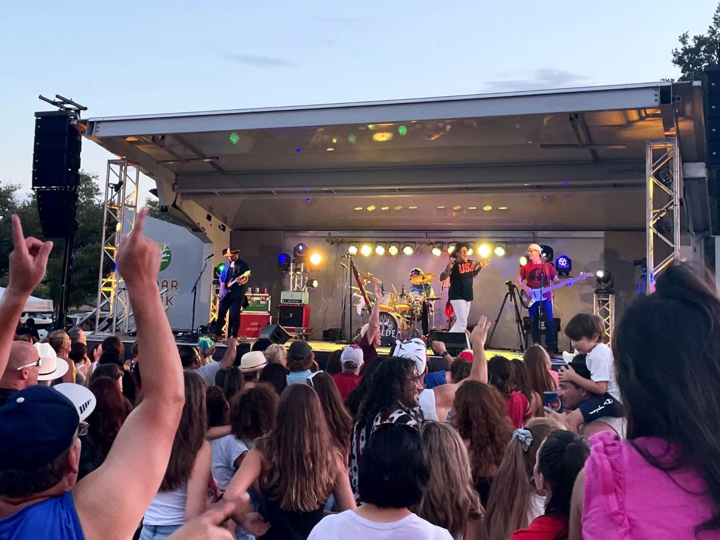 A live concert during the annual July 4th Celebration in Cedar Park, Texas