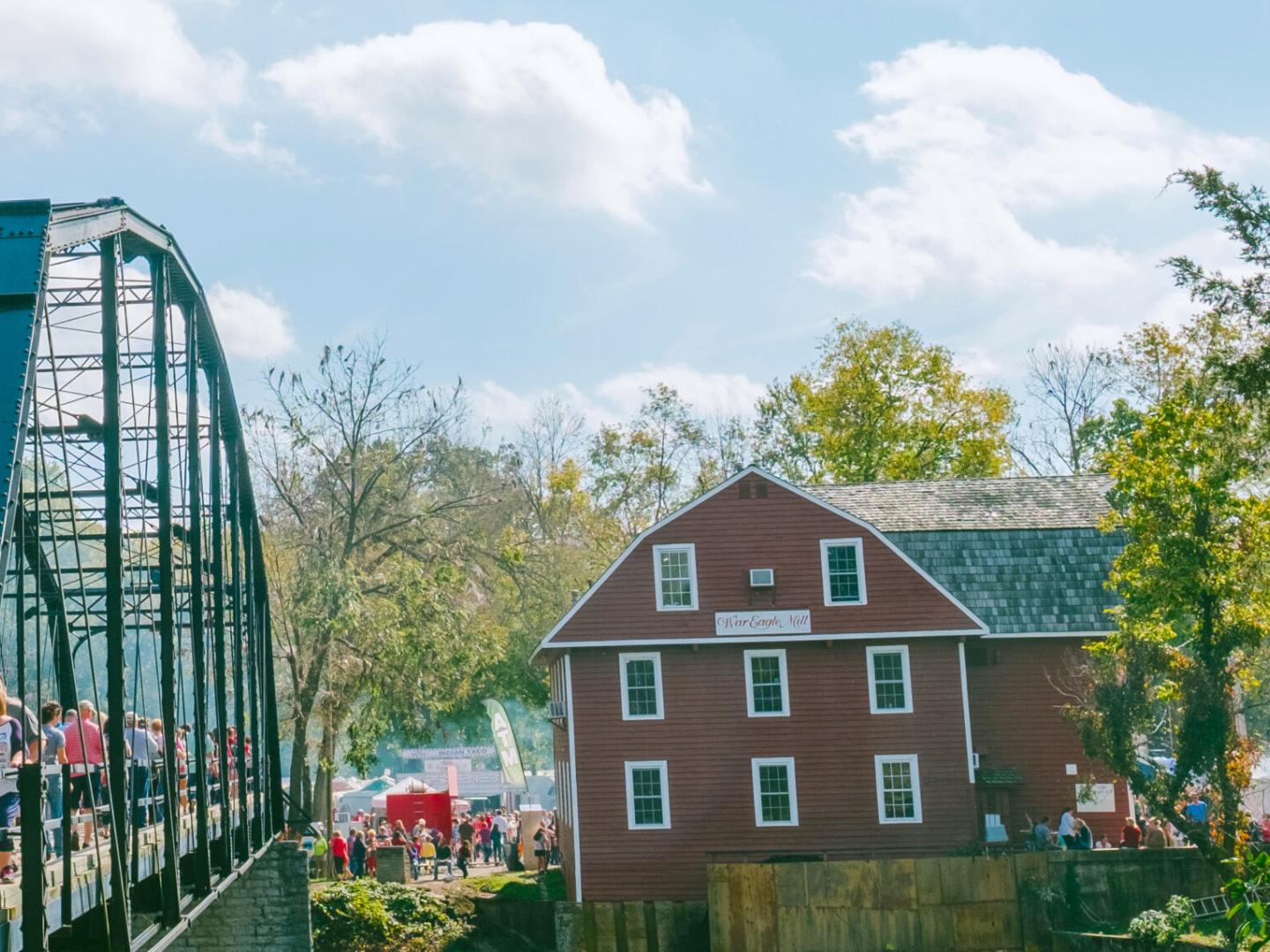 Participants attend the War Eagle Mill Craft Fair in Rogers, Arkansas