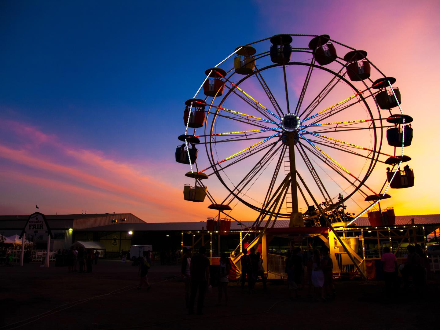 The Ferris wheel at the Western Montana Fair and Rodeo in Missoula, Montana