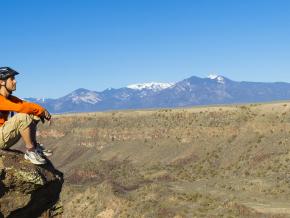 Absorbing the sweeping canyon and mountain views Absorbing the sweeping canyon and mountain views