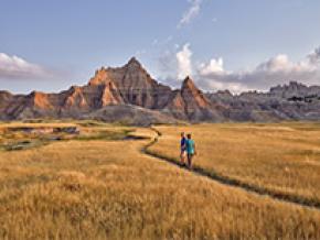 Hiking through Badlands National Park Hiking through Badlands National Park