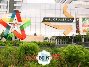 Mall of America exterior image with Bloomington travel logo Mall of America exterior image with Bloomington travel logo