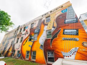 Guitar mural in Nashville, Tennessee Guitar mural in Nashville, Tennessee