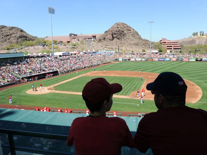Entraînement de baseball au printemps à Tempe, Arizona