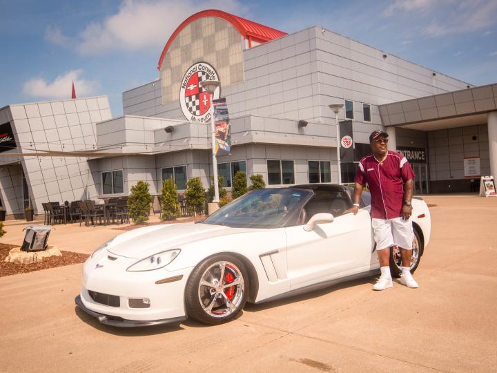 Celebrating the anniversary of the National Corvette Museum in Bowling Green, Kentucky