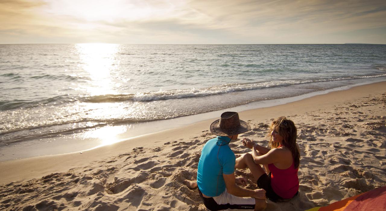 Beach vacation on Lake Michigan in Traverse City, Michigan