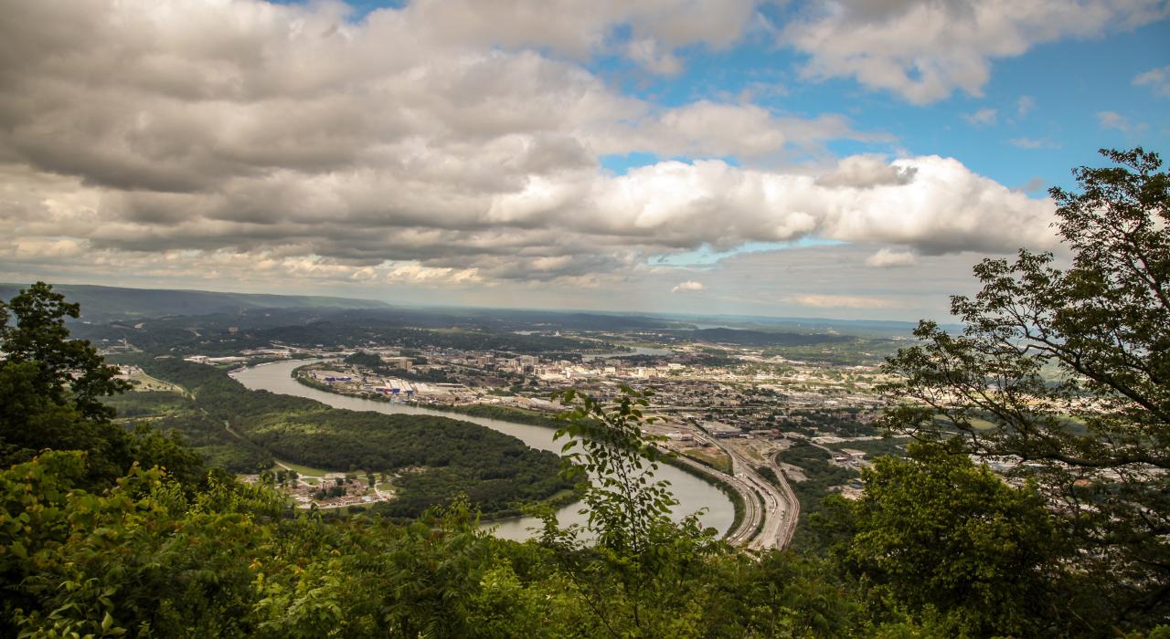 View from Lookout Mountain in Chattanooga, Tennessee