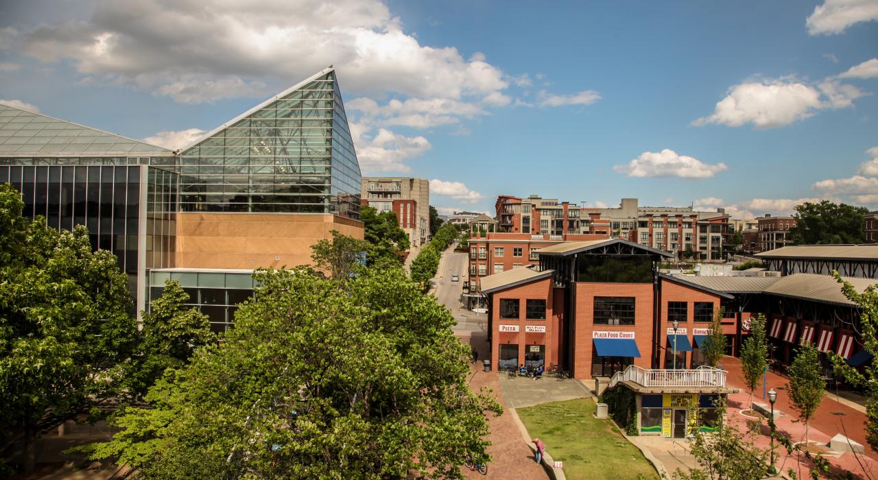 View from the Tennessee Aquarium in Chattanooga, Tennessee